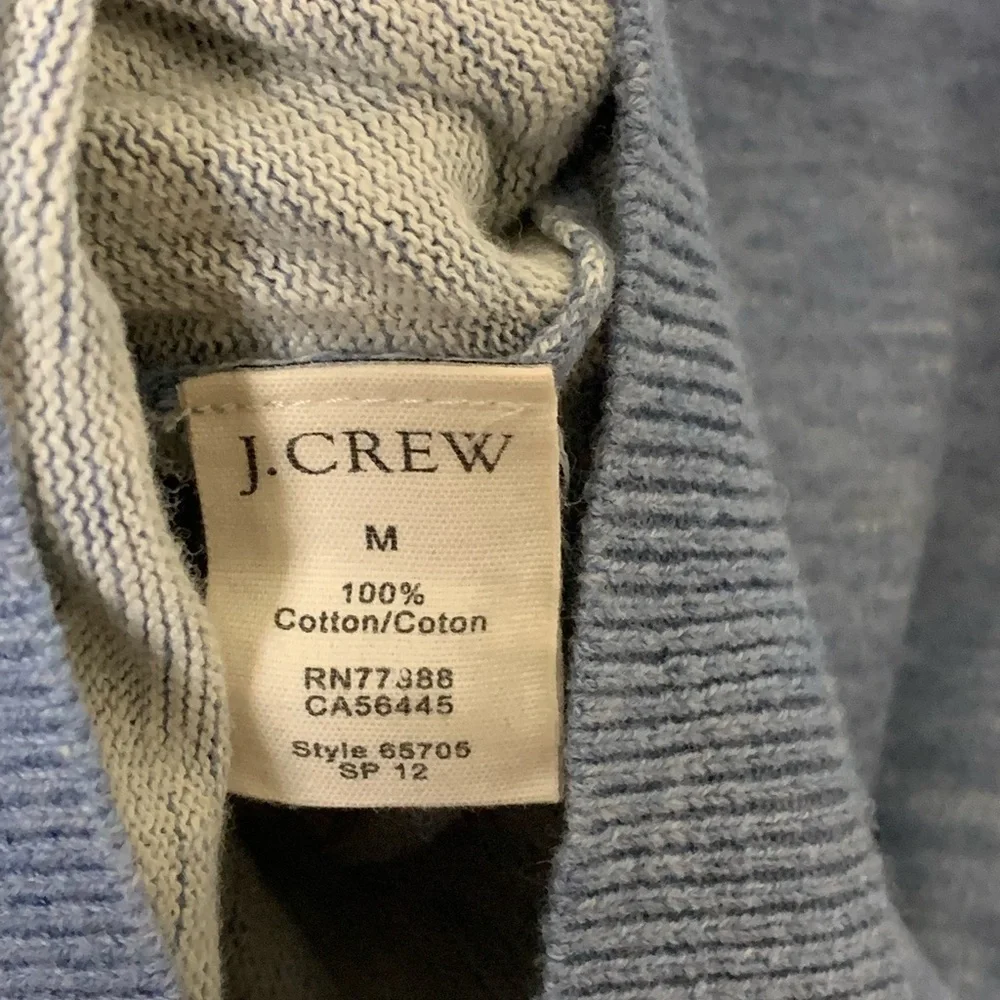 J. Crew | Cotton v neck long sleeve pullover sweater light blue size med…